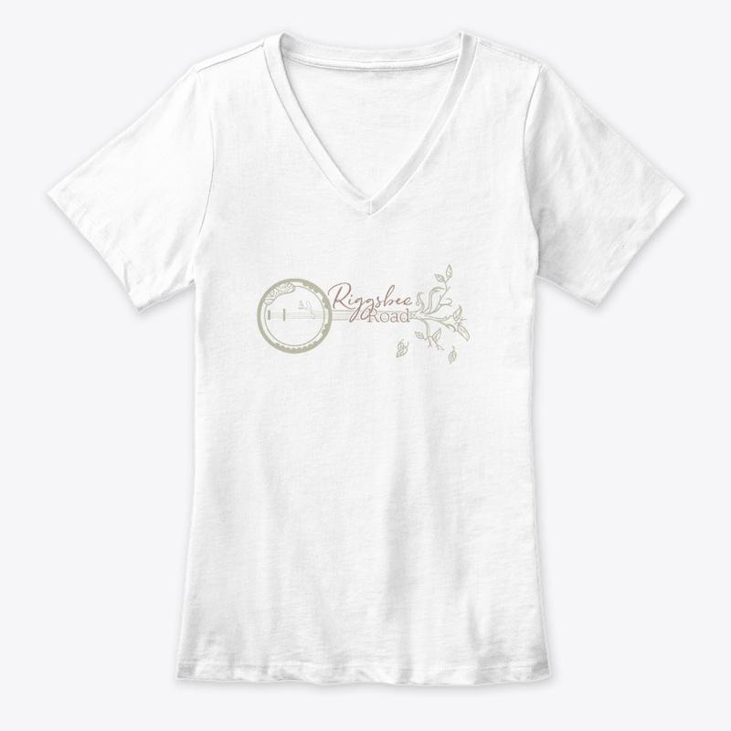 Ladies' White V-Neck Tee